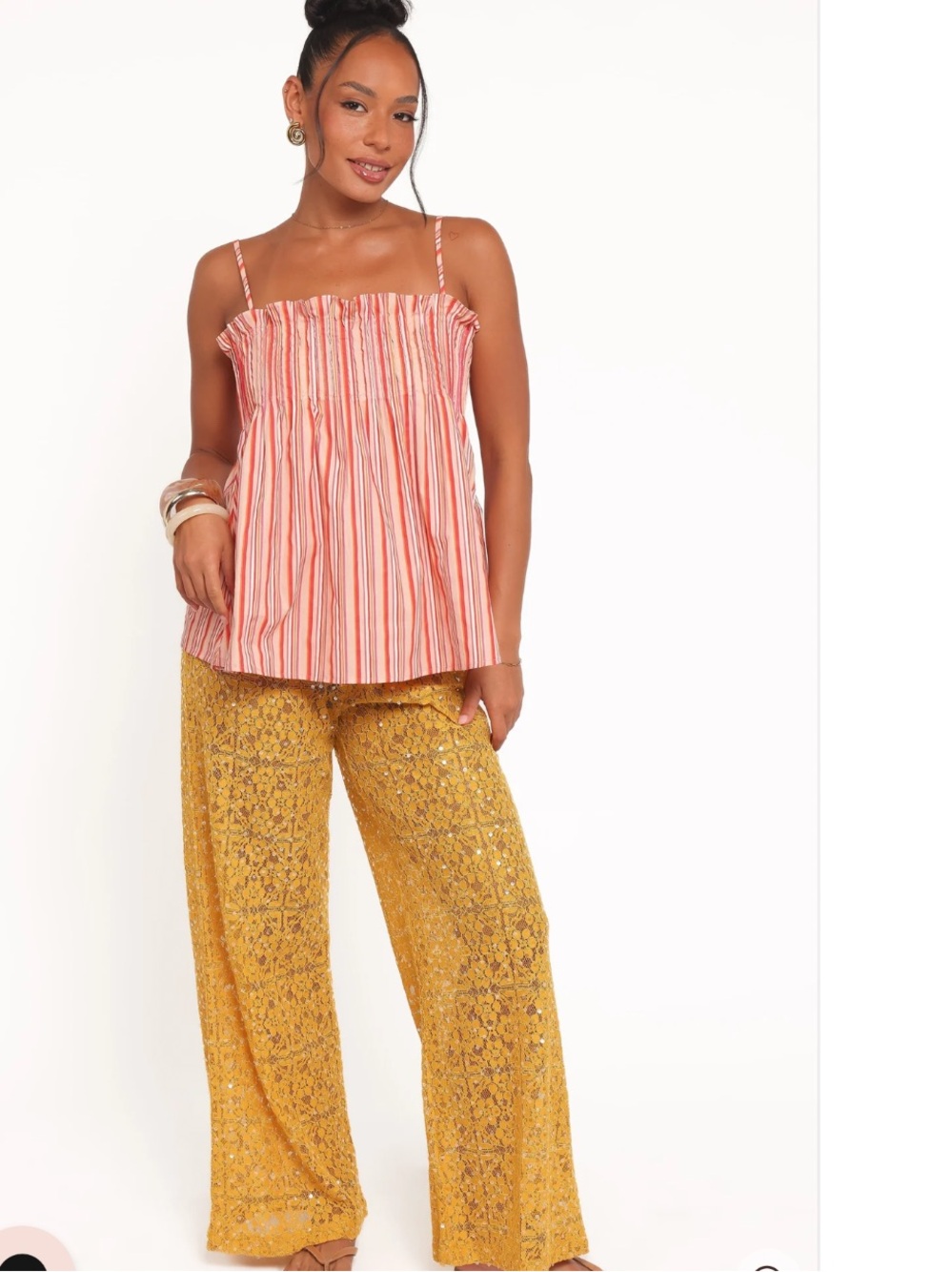 Petal & Pup Sparkle Mustard Sequin Pants - Picture 7 of 14